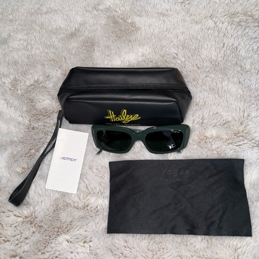 Vogue Dark Green Sunglasses with Black Case